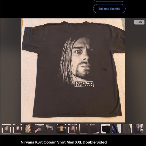 Vintage Kurt Cobain t shirt xxl 90s Rockvolution ultra rare! - Picture 6 of 7